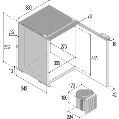 Vitrifrigo C42L Fridge Freezer Vitrifrigo C42L Fridge Freezer