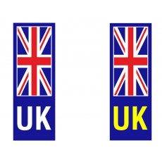 W4 UK Plate Stickers