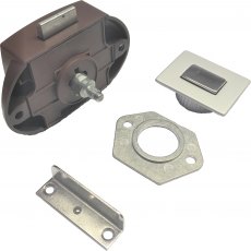 Baldacci Rectangular Push Button Lock Chrome/Silver Baldacci Rectangular Push Button Lock Chrome/Silver