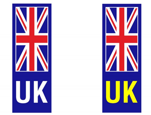 W4 UK Plate Stickers