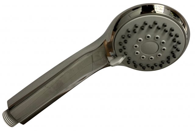 Plastic Shower Head with 3 Mode Spray : Chrome