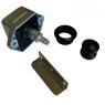 BLACK Push Button Lock 15 mm - Grey Lock