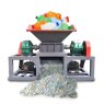 Similar machines but small are used in the manufacturing process to shred the bottles etc.